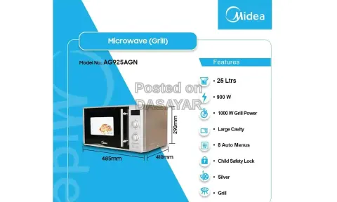 Midea-AG925AGN Grill Microwave 25ltr 3